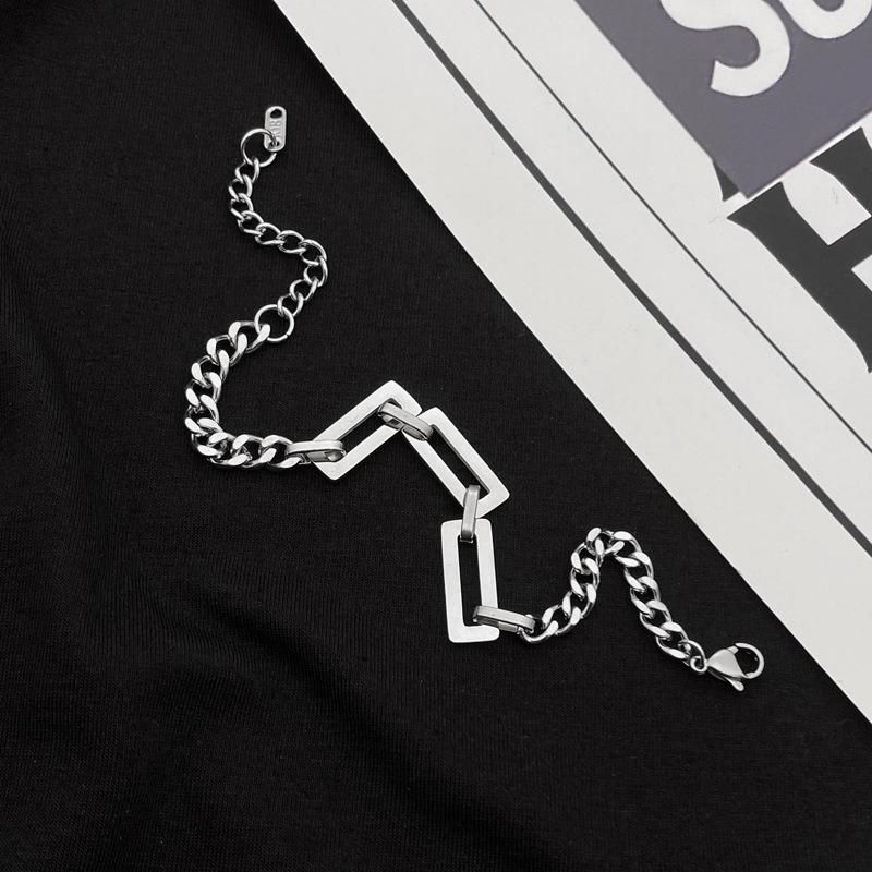High Quality Necklace Jewelry Hip-Hop Personality Stainless Steel Thickness Chain Stitching Necklace All-Match Couple Jewelry Men Fashion Jewelry