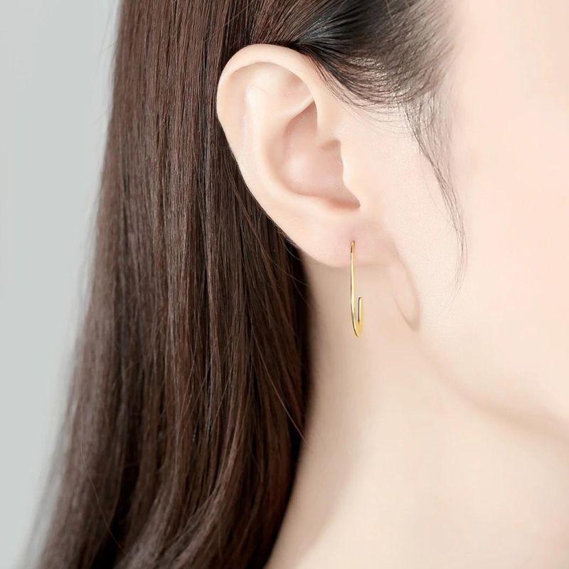 Gold Plated Jewelry Eareing Stud Hook Style Silver Jewelry