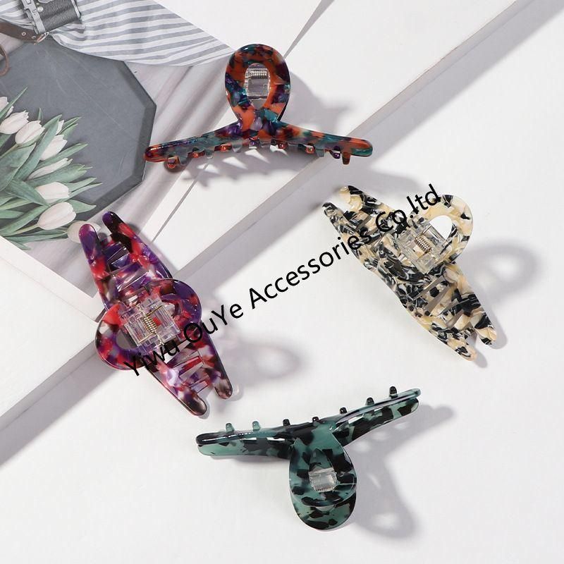 Customized Plastic Non-Slip Transparency Amber Constrast-Color Hair Accessories Pin Hairpin