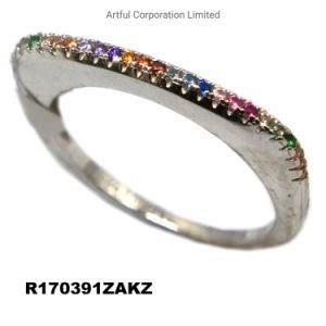 Fashion jewelry Rhodium Plating Silver Ring