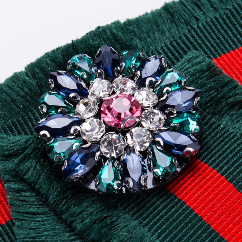 Wholesale Fashion Custom Fabric Vintage Men′s Lapel Pins Rhinestone Brooch