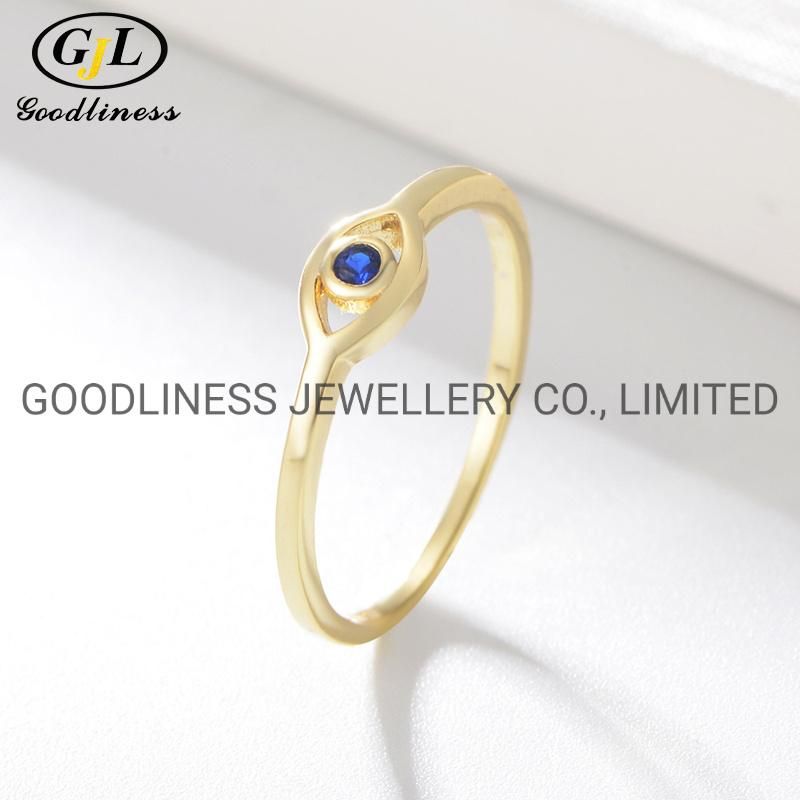 925 Sterling Silver Fine Jewelry Evil Eye Women Rings