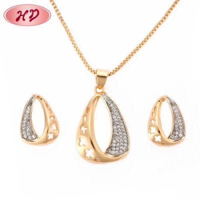 New Fashion Women Jewelry 18K Gold Plated Silver Alloy Chain Sets