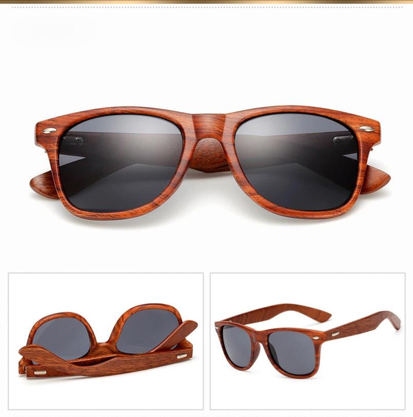 New Anti-Wood Grain Plastic Frame Unisex Wood Legs Sunglasses Bamboo Sunglasses Sg3012