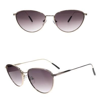 Unique Design Cat Eye Frame Metal Fashion Sunglasses