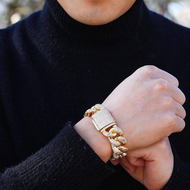 Popular Charm Copper Inlaid Zircon Tennis Men′ S Bracelet