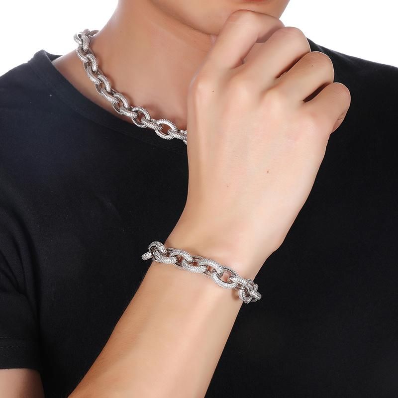 Personality Fashion Copper Unisex Adjustable Diamond Wristband Bracelet