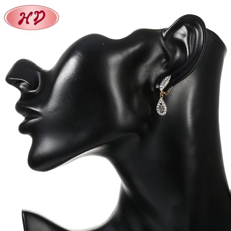 Costume Fashion Jewelry Women 14K 18K Gold Plated Imitation CZ Pearl Huggie Hoop Earring