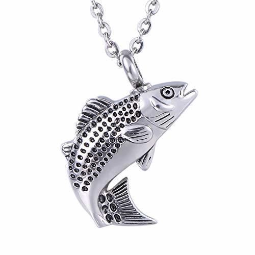 Factory Casting Fish Urn Keepsake Necklace Pendant