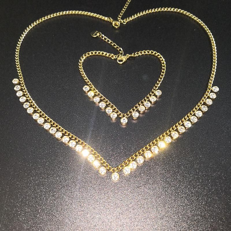 Manufacturer Custom Non Fading Fashion Jewelry High Quality 18K Gold Plated No Fade Stainless Steel Necklace Women Chain jewellery