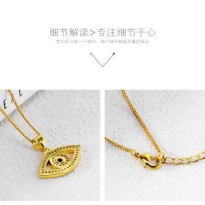 Fashion Jewelry Adjustable Angel Eye Zircon Pendant Stainless Steel&#160; Women Necklace&#160;