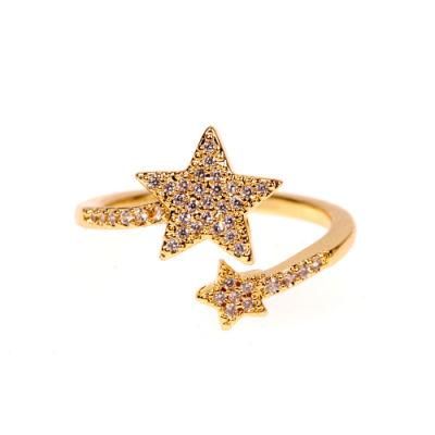 Latest Design Star Jewelry Wholesale Low Price Jewelry Female Copper Ring