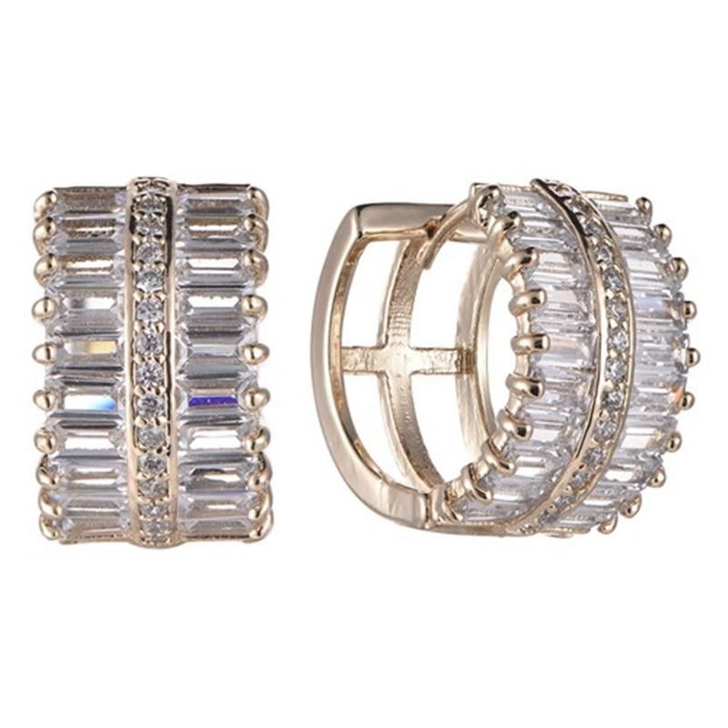 925 Silver Pink Stone Hoop Earring for Girls