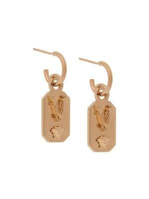 European and American Metal Rectangular Dangle Earrings Jewelry