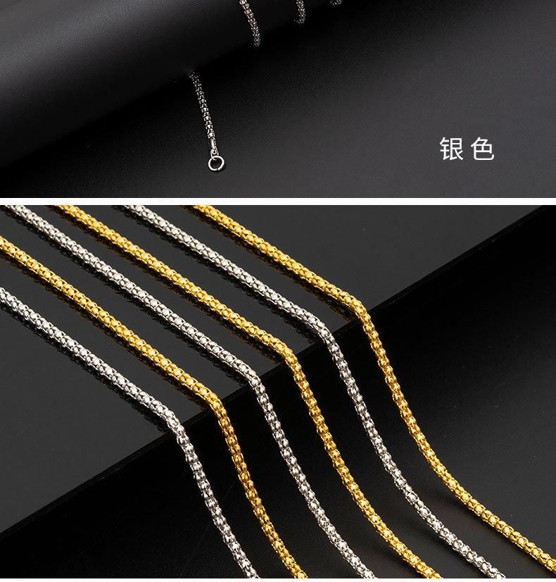 Popcorn Necklace Men Women S925 Sterling Silver Corn Necklace Girls Thai Silver Long Chain Pendant Necklace Jewelry