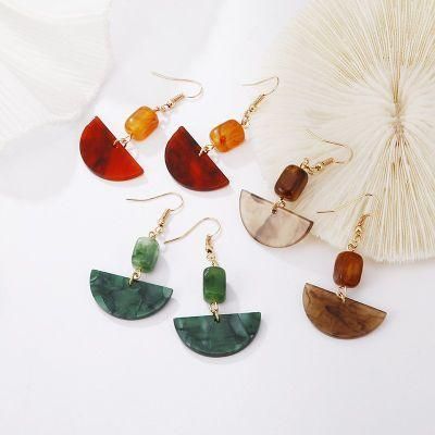 Earrings Retro Punk Geometric Sector Drops Earring for Women