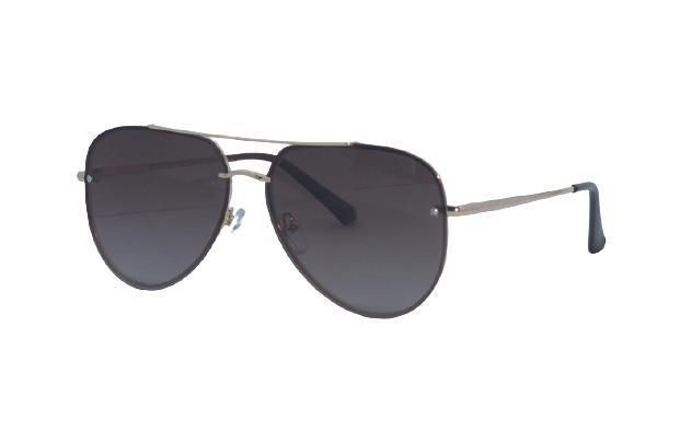 Super Dark Lens Silver Frame Aviators Wholesale Sunglasses