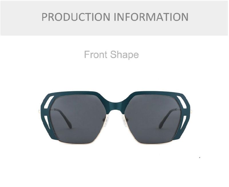 2022 New Trendy Designer Custom Logo Metal Polarized Sunglasses