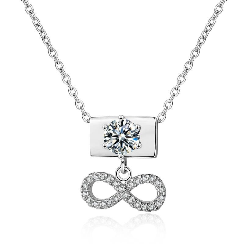 Fashion Jewelry Chain Set Engagement Wedding Heart Shape Pendent Necklace with Crystal