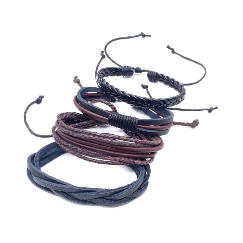 Bracelets & Bangles Men Jewelry Boyfriend Gift Leather Bracelets