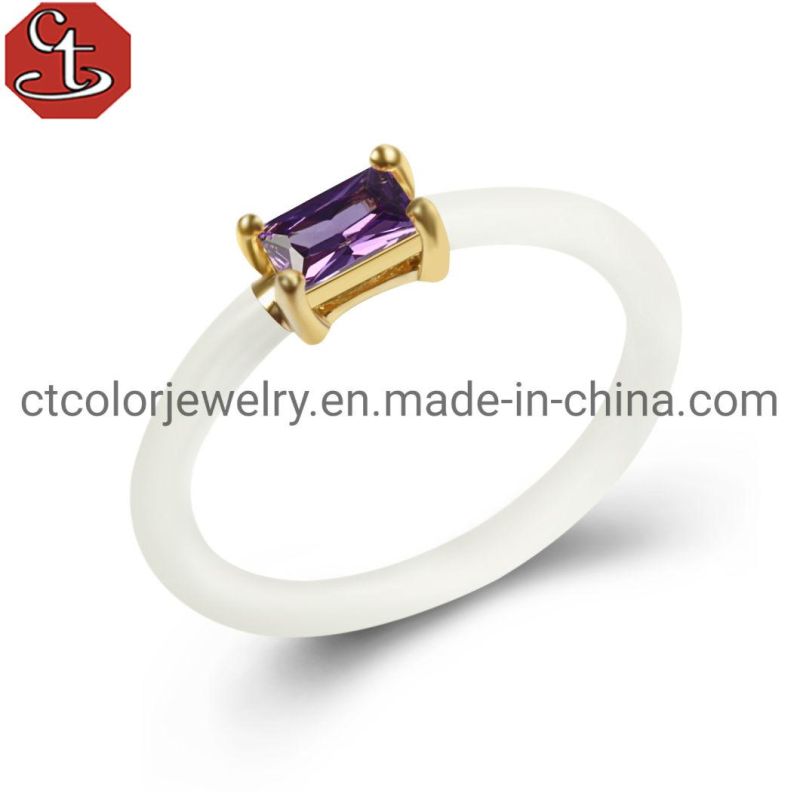 925 Silver 18K Gold Plated Ring with CZ Ring Fine Jewelry