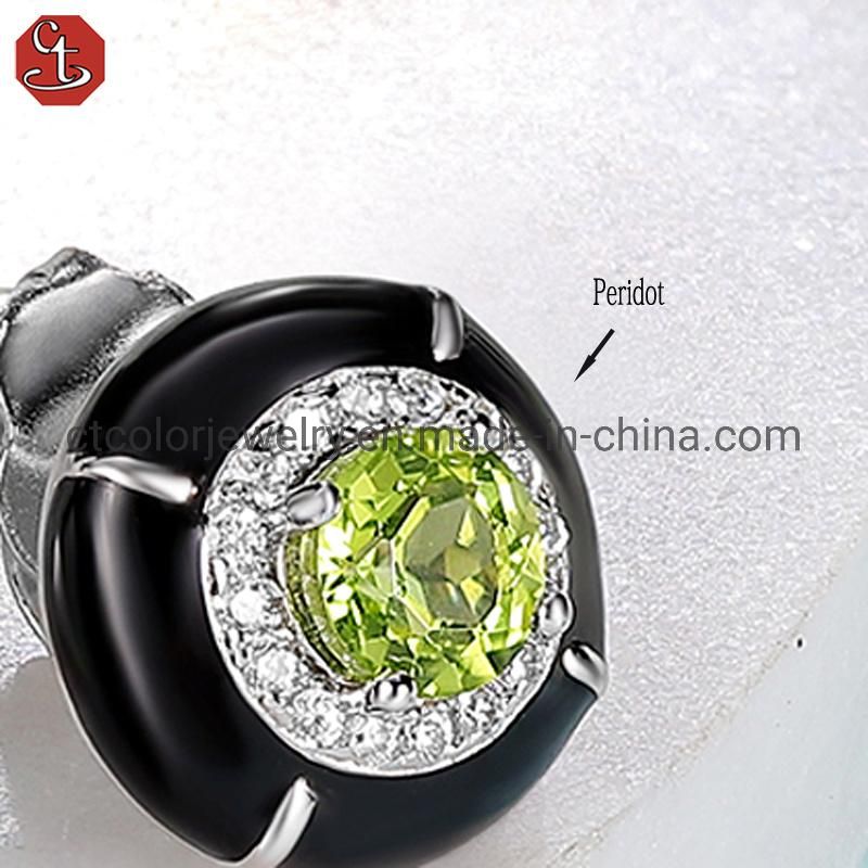 NEW Style Fashion Jewelry Sky Blue Topaz Enamel Jewelry Earrings for Women