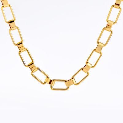 New Trendy Jewelry Fashion Choker Necklace for Lady Stainless Steel Gold Plating Jewellery Gifts