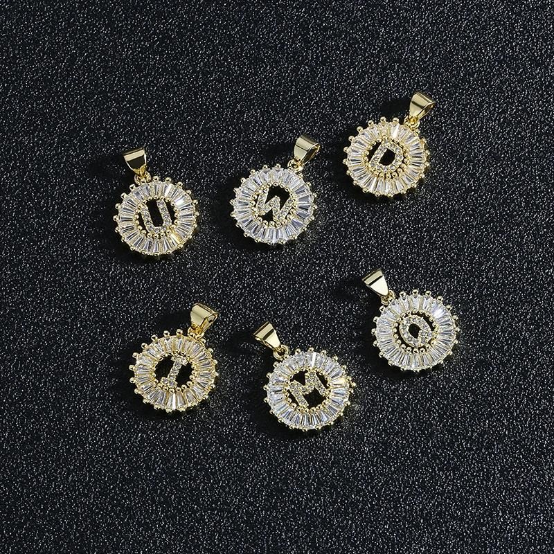 Wholesale 18K Jewelry Zircon Crystal Stainless Steel Necklace Pendant
