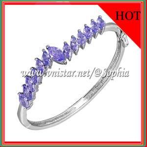 Purple Cubic Zirconia Bracelet &amp; Bangle