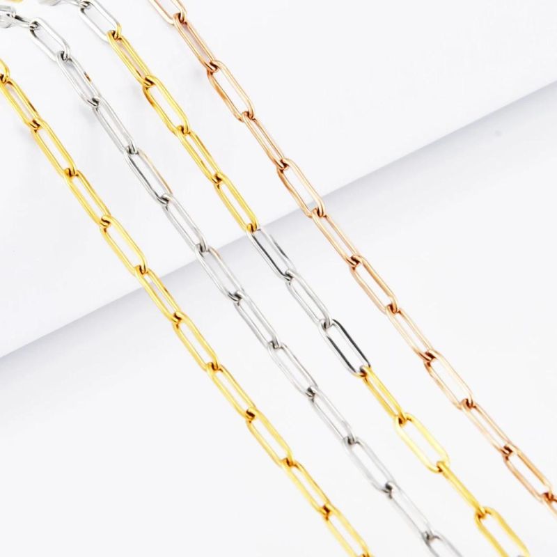 Wholesale Stainless Steel Gold Plated Accessories Chains Fashion Jewelry for Jewellery Making