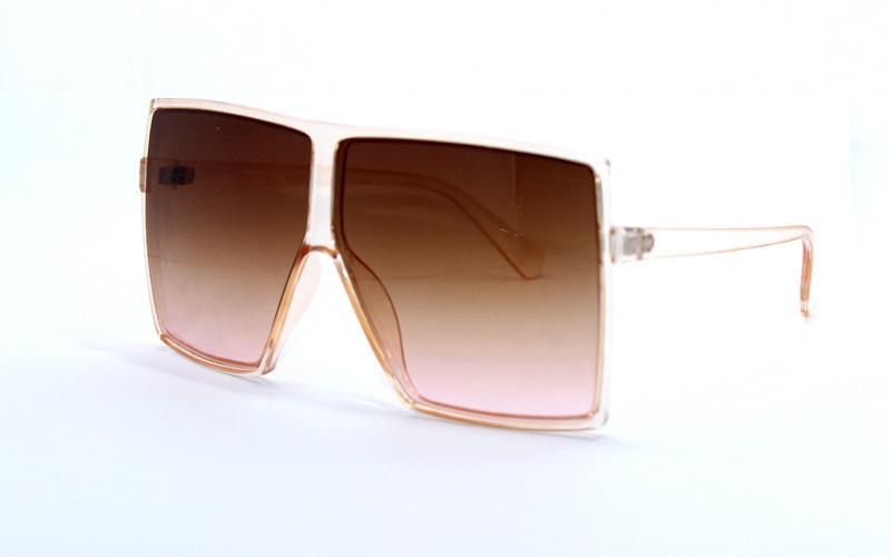 Summer Collections New Design Ins Rimless Gradient Frame Sunglasses Colorful Square Oversized Unisex Adults Fashion PC UV400 Sunglasses