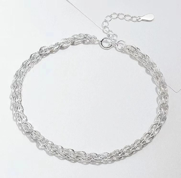 Wholesale 925 Sterling Silver Pteris Bracelet China Donghai Crystal Market