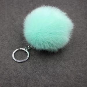 Women Bags Car Fashion Faux Rabbit Fur Pompom Key Chains