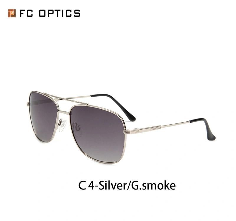 Metal Full Rim Frame Double Bridges Retro Low MOQ Polarized Fishing Wholesale Sun Glasses Sunglasses