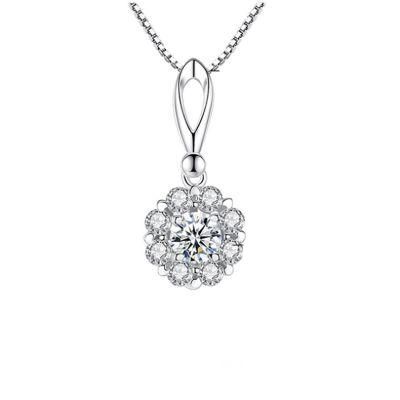Wholesale Custom Jewelry Trendy Necklace with Eight-Claw Zircon Pendant