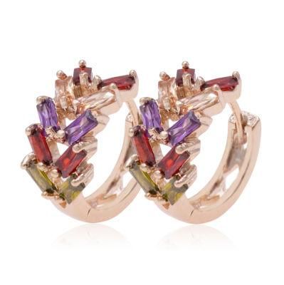 High-Quality Trendy Delicate Ladies Hoop CZ Earrings
