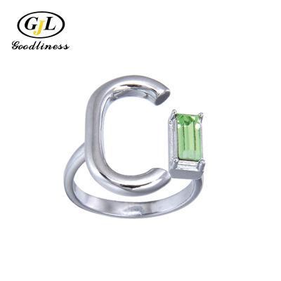 Geometry Rectangle Gemstone Rings Earrings Fashion Jewelry