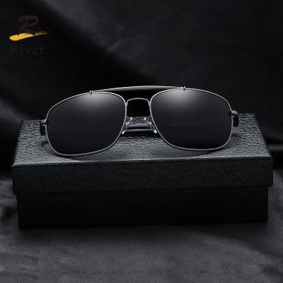 Hot Sellingcustom Logo Wholesale Fashion Metal Frame Polarized Men Sunglasses