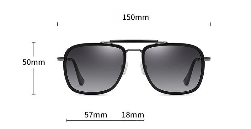 New Men Punk Fashion Tr90 Frames Retro Metal Polarized Sunglasses 3366
