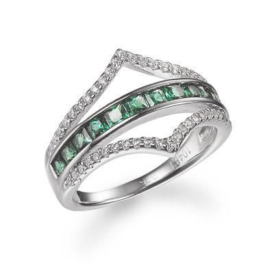 Wholesale 925 Sterling Silver Rainbow CZ Ring
