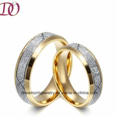 Unique Matte Finish Stainless Steel Ring Jewelry Wedding Ring