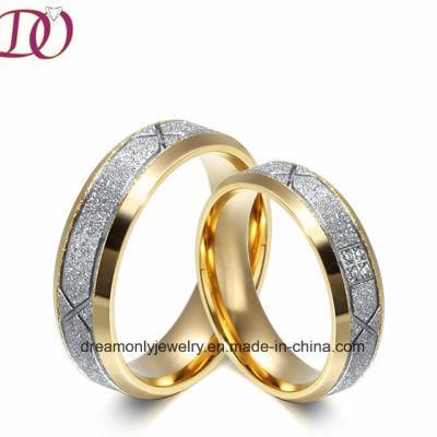 Unique Matte Finish Stainless Steel Ring Jewelry Wedding Ring