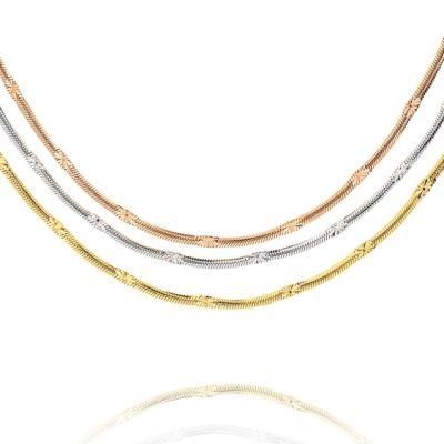 Fashion Jewelry Stainless Steel Twisted Push Embossed Chain for Women Jewellery Necklace Design