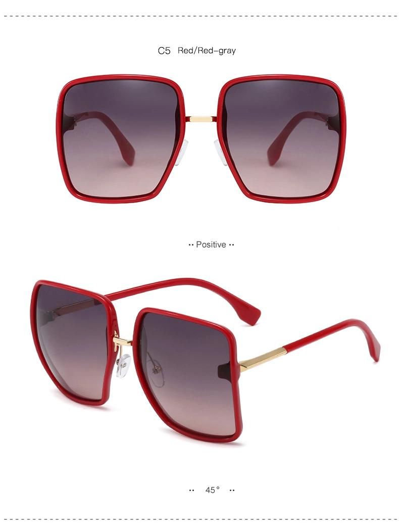 Fashion UV400 Sunglasses Female Trend Wild Face-Lift Big Frame Sunglasses