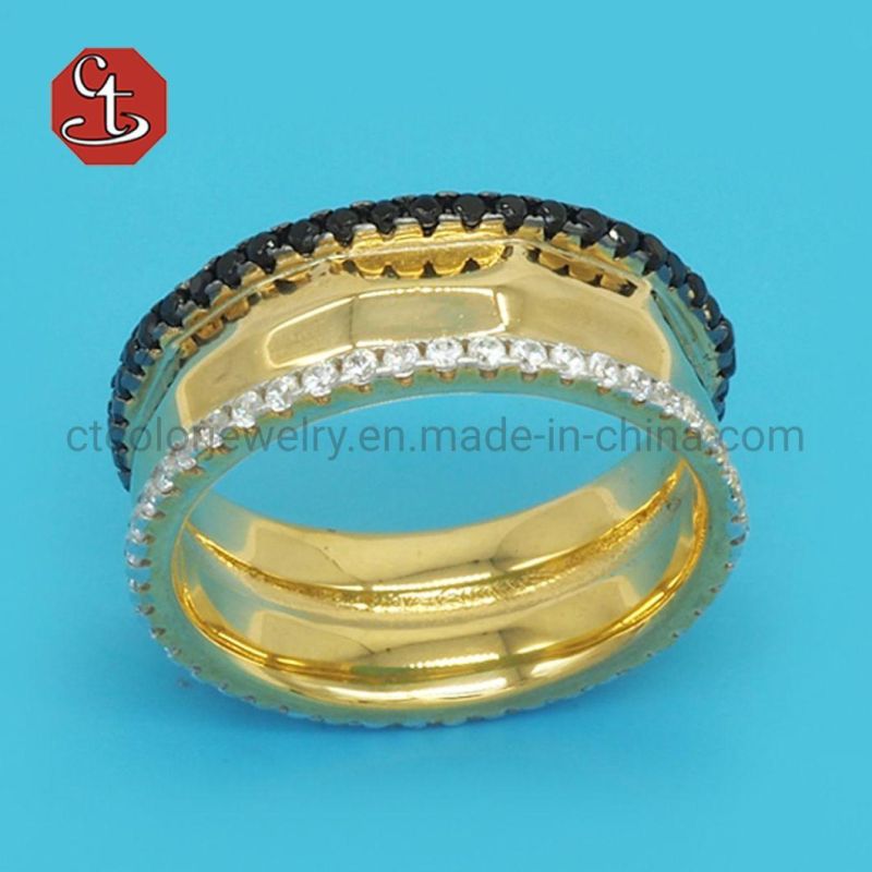 Special Fashion 925 Sterling Silver Ring Statement Classic Eternity Coffee CZ Rings For Women Girls Jewelry