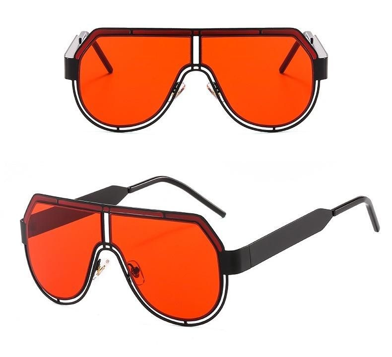 Hot Selling Wholesale Metal One-Piece Big Frame Sunglasses