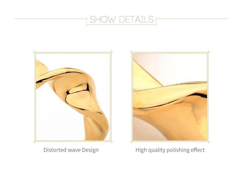 Distorted Wave Design Copper Ring Engagement Design Jewelry