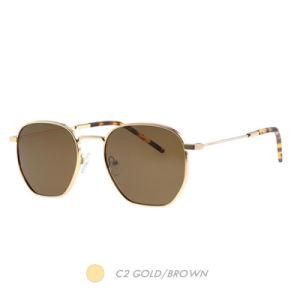 Metal&Nylon Sunglasses, High Quality Polygon Frame M9016-02