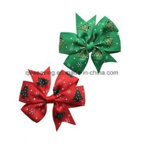 Christmas Tree Printing Hair Clip Hair Bow Hair Band
