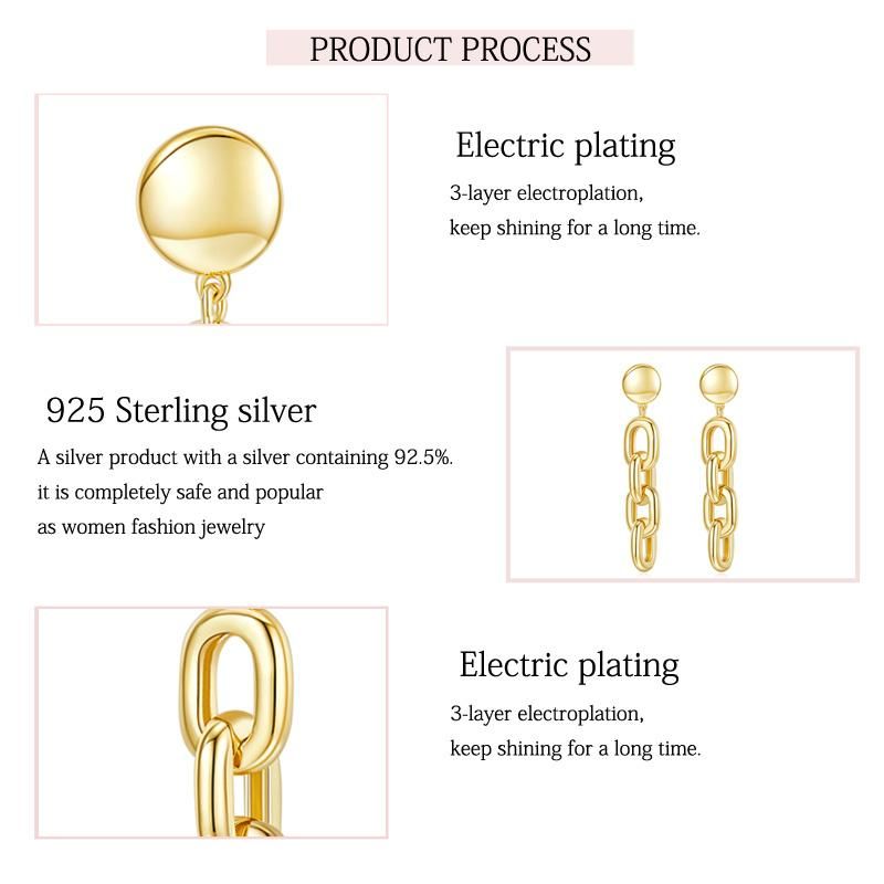 Wholesale Customized Design High Quality 925 Silver or Brass 18K Gold Plated Fashion Minimalist Women and Lady Jewellery Gift Design Earrings